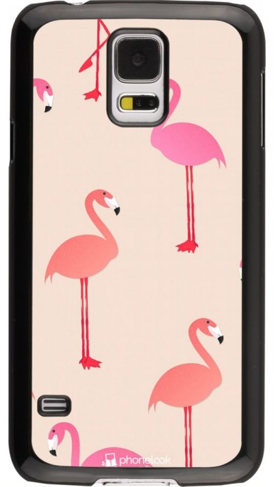 Coque Samsung Galaxy S5 - Pink Flamingos Pattern