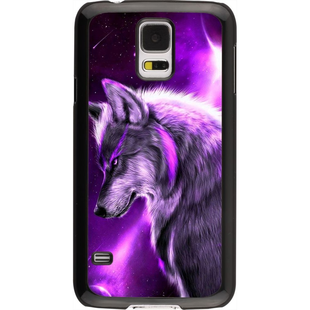 Hülle Samsung Galaxy S5 - Purple Sky Wolf