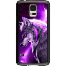 Coque Samsung Galaxy S5 - Purple Sky Wolf
