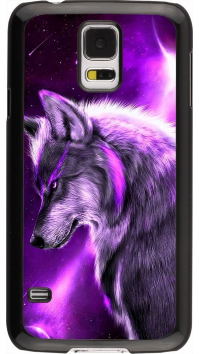 Coque Samsung Galaxy S5 - Purple Sky Wolf