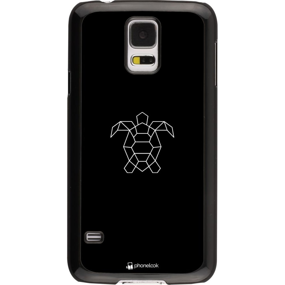 Hülle Samsung Galaxy S5 - Turtles lines on black