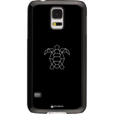 Coque Samsung Galaxy S5 - Turtles lines on black