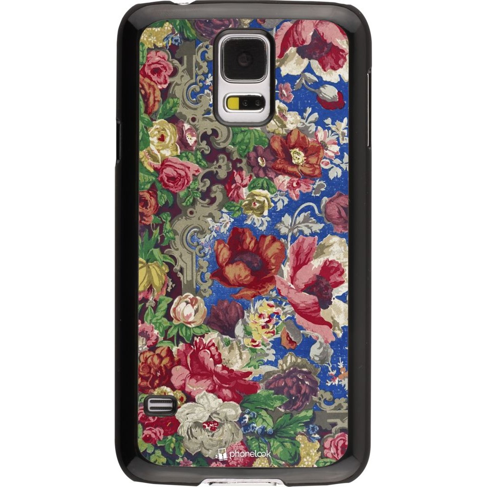 Coque Samsung Galaxy S5 - Vintage Art Flowers