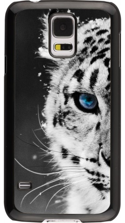 Hülle Samsung Galaxy S5 - White tiger blue eye