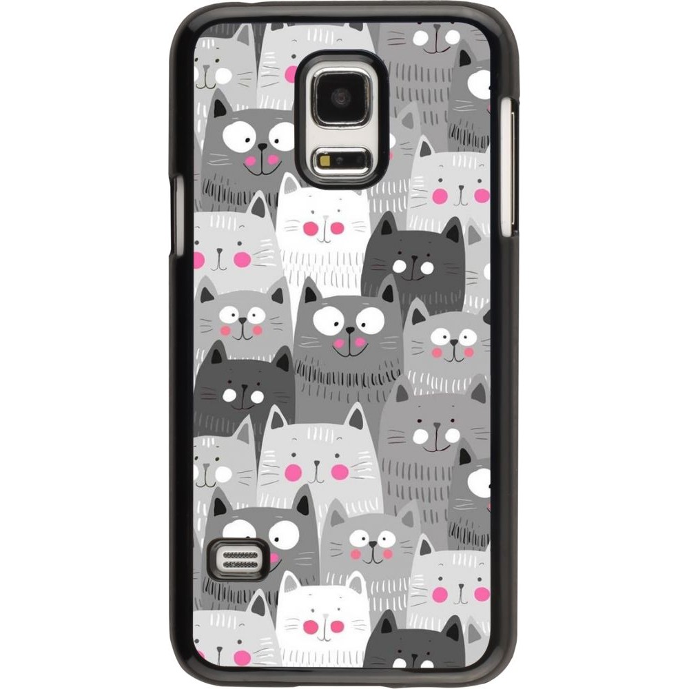 Coque Samsung Galaxy S5 Mini - Chats gris troupeau