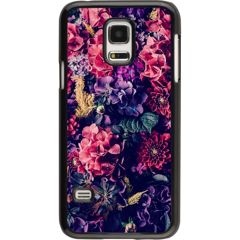 Coque Samsung Galaxy S5 Mini - Flowers Dark