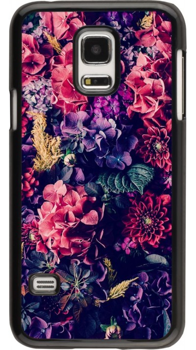 Coque Samsung Galaxy S5 Mini - Flowers Dark