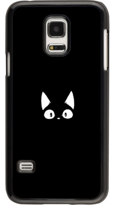 Hülle Samsung Galaxy S5 Mini - Funny cat on black