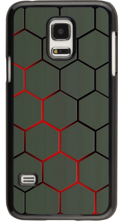 Hülle Samsung Galaxy S5 Mini - Geometric Line red