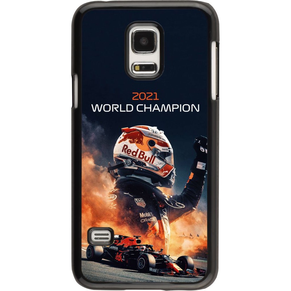 Coque Samsung Galaxy S5 Mini - Max Verstappen 2021 World Champion