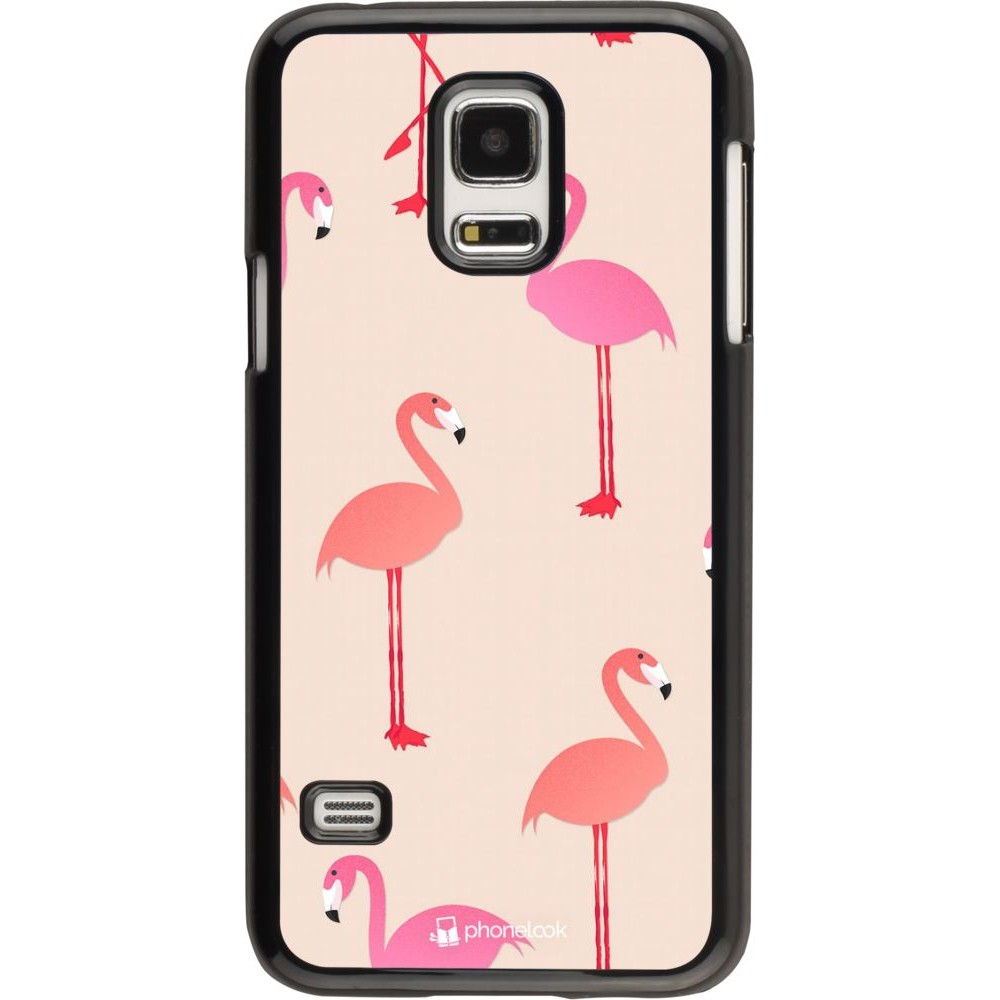 Hülle Samsung Galaxy S5 Mini - Pink Flamingos Pattern