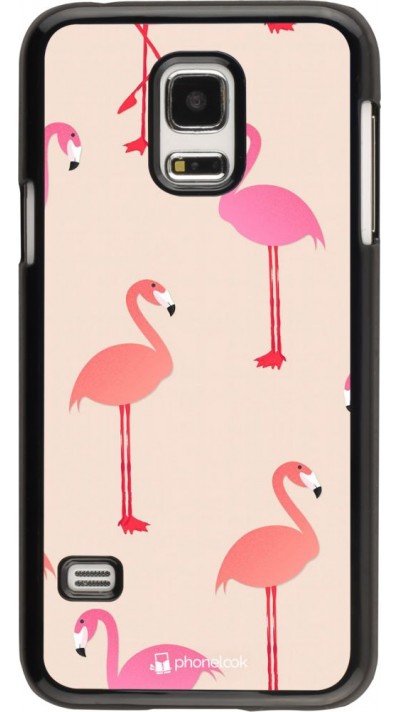 Hülle Samsung Galaxy S5 Mini - Pink Flamingos Pattern