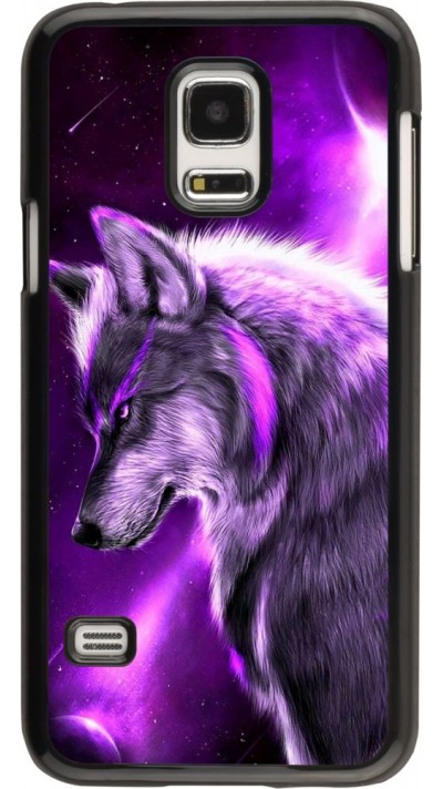 Coque Samsung Galaxy S5 Mini - Purple Sky Wolf