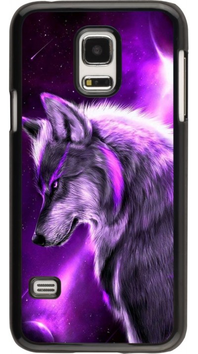 Hülle Samsung Galaxy S5 Mini - Purple Sky Wolf