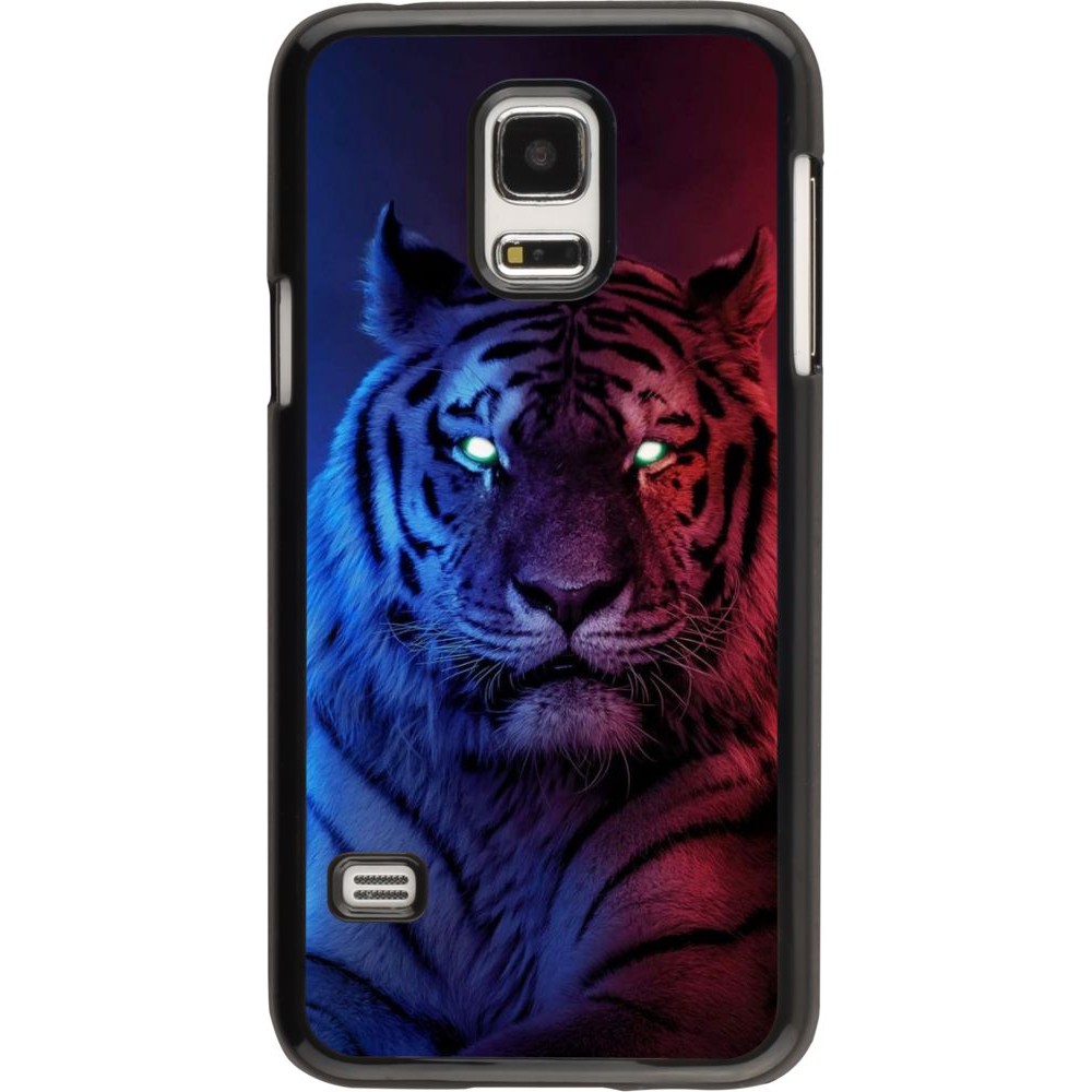 Coque Samsung Galaxy S5 Mini - Tiger Blue Red