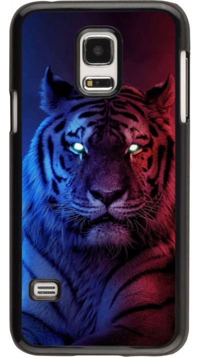 Hülle Samsung Galaxy S5 Mini - Tiger Blue Red