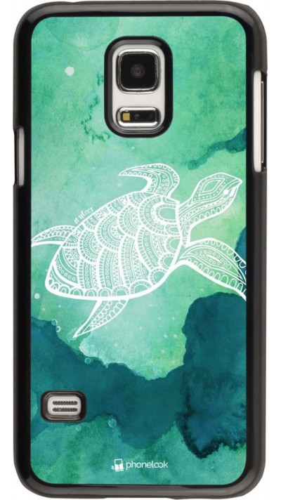 Hülle Samsung Galaxy S5 Mini - Turtle Aztec Watercolor