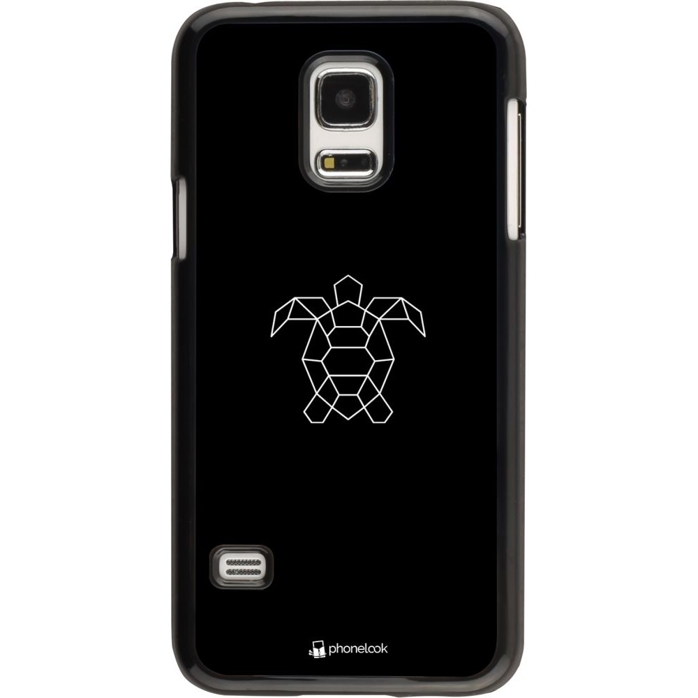 Hülle Samsung Galaxy S5 Mini - Turtles lines on black