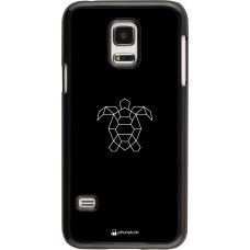Hülle Samsung Galaxy S5 Mini - Turtles lines on black