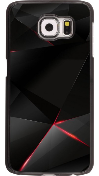 Coque Samsung Galaxy S6 - Black Red Lines