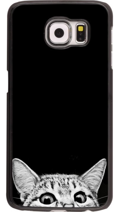 Coque Samsung Galaxy S6 - Cat Looking Up Black