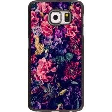 Hülle Samsung Galaxy S6 - Flowers Dark