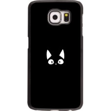 Hülle Samsung Galaxy S6 - Funny cat on black