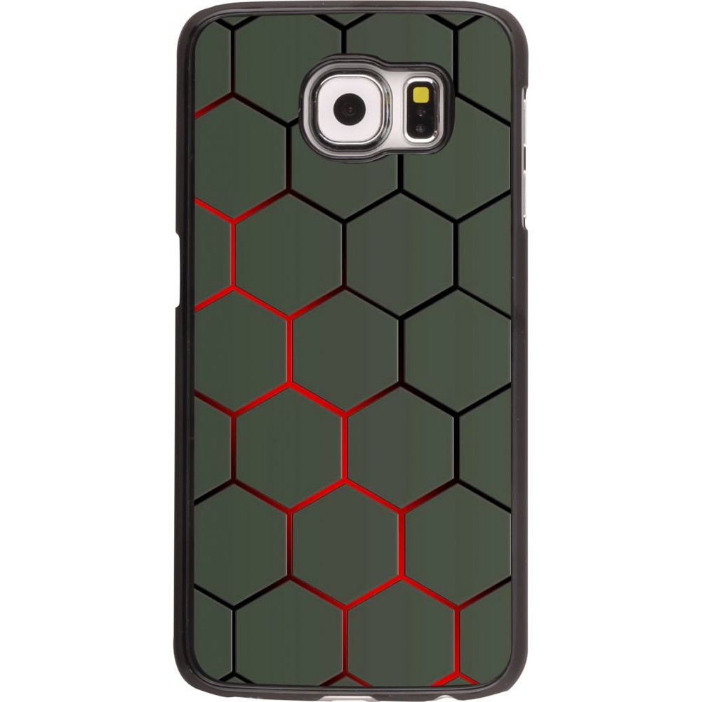 Coque Samsung Galaxy S6 - Geometric Line red