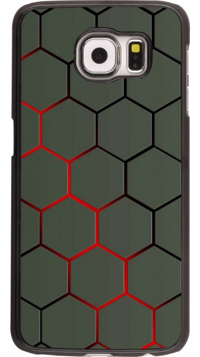 Coque Samsung Galaxy S6 - Geometric Line red