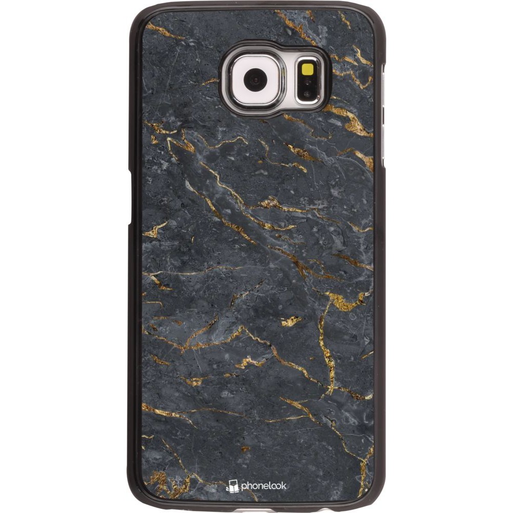 Coque Samsung Galaxy S6 - Grey Gold Marble