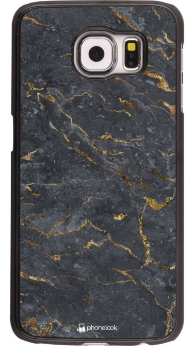 Coque Samsung Galaxy S6 - Grey Gold Marble