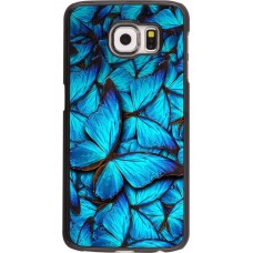 Coque Samsung Galaxy S6 - Papillon - Bleu