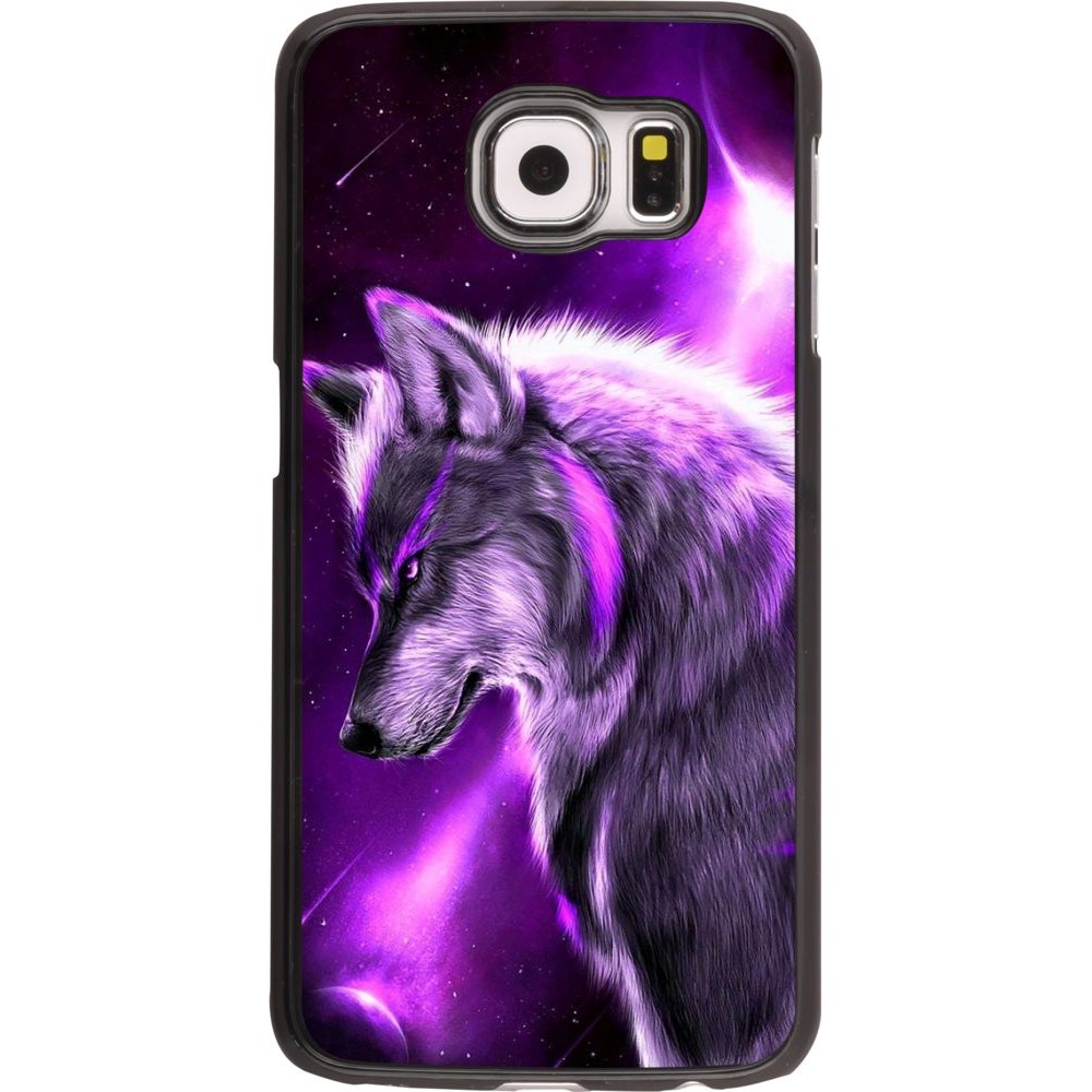 Coque Samsung Galaxy S6 - Purple Sky Wolf