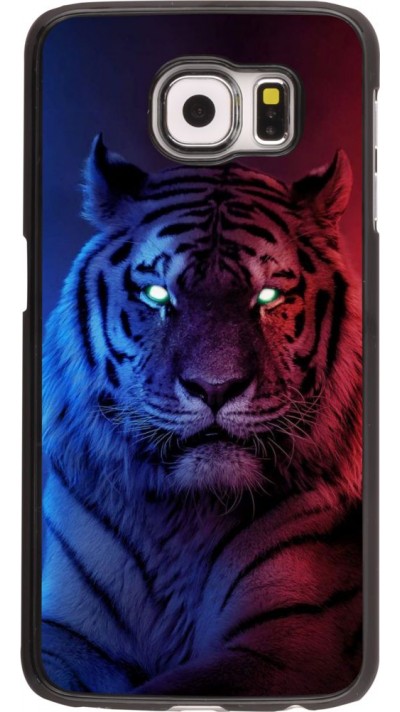 Coque Samsung Galaxy S6 - Tiger Blue Red