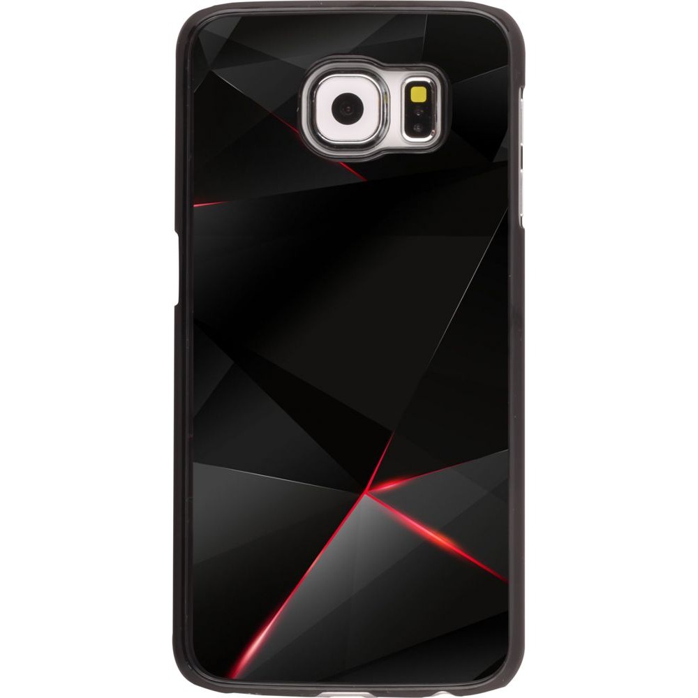 Hülle Samsung Galaxy S6 edge - Black Red Lines