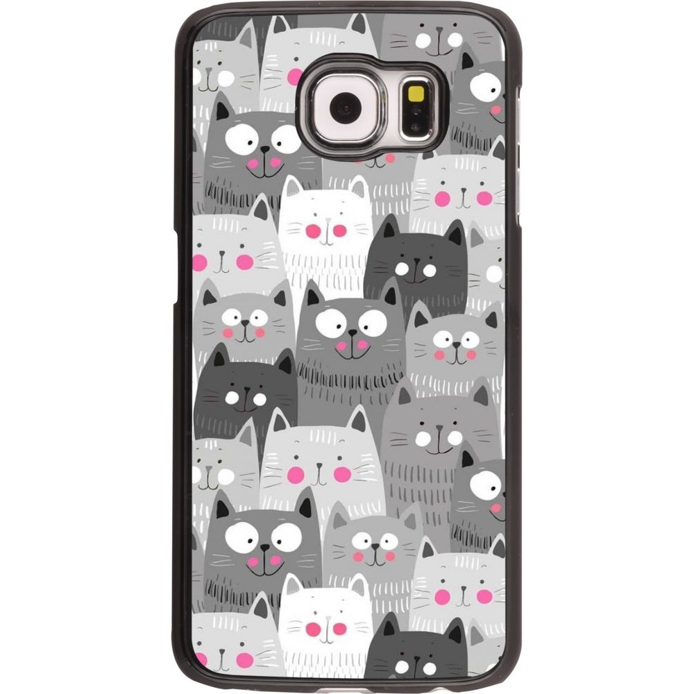 Coque Samsung Galaxy S6 edge - Chats gris troupeau