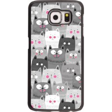 Coque Samsung Galaxy S6 edge - Chats gris troupeau