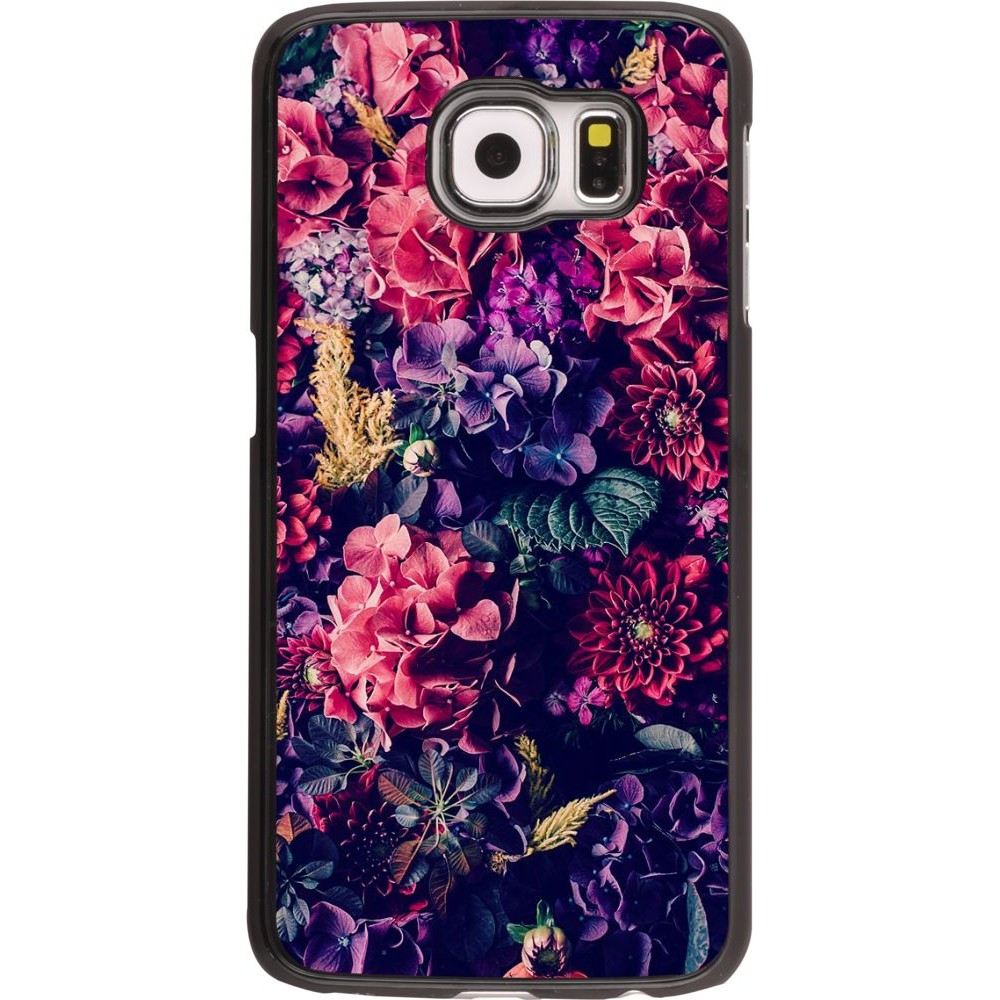 Hülle Samsung Galaxy S6 edge - Flowers Dark