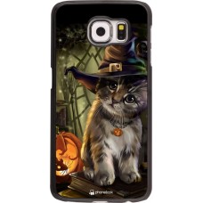 Hülle Samsung Galaxy S6 edge - Halloween 21 Witch cat