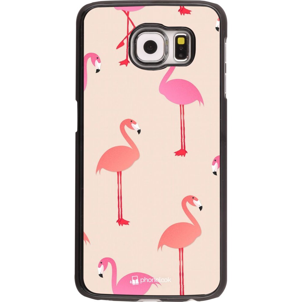 Coque Samsung Galaxy S6 edge - Pink Flamingos Pattern