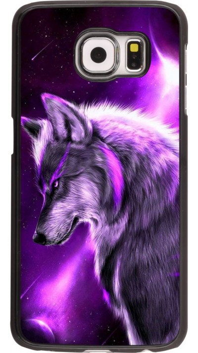 Coque Samsung Galaxy S6 edge - Purple Sky Wolf