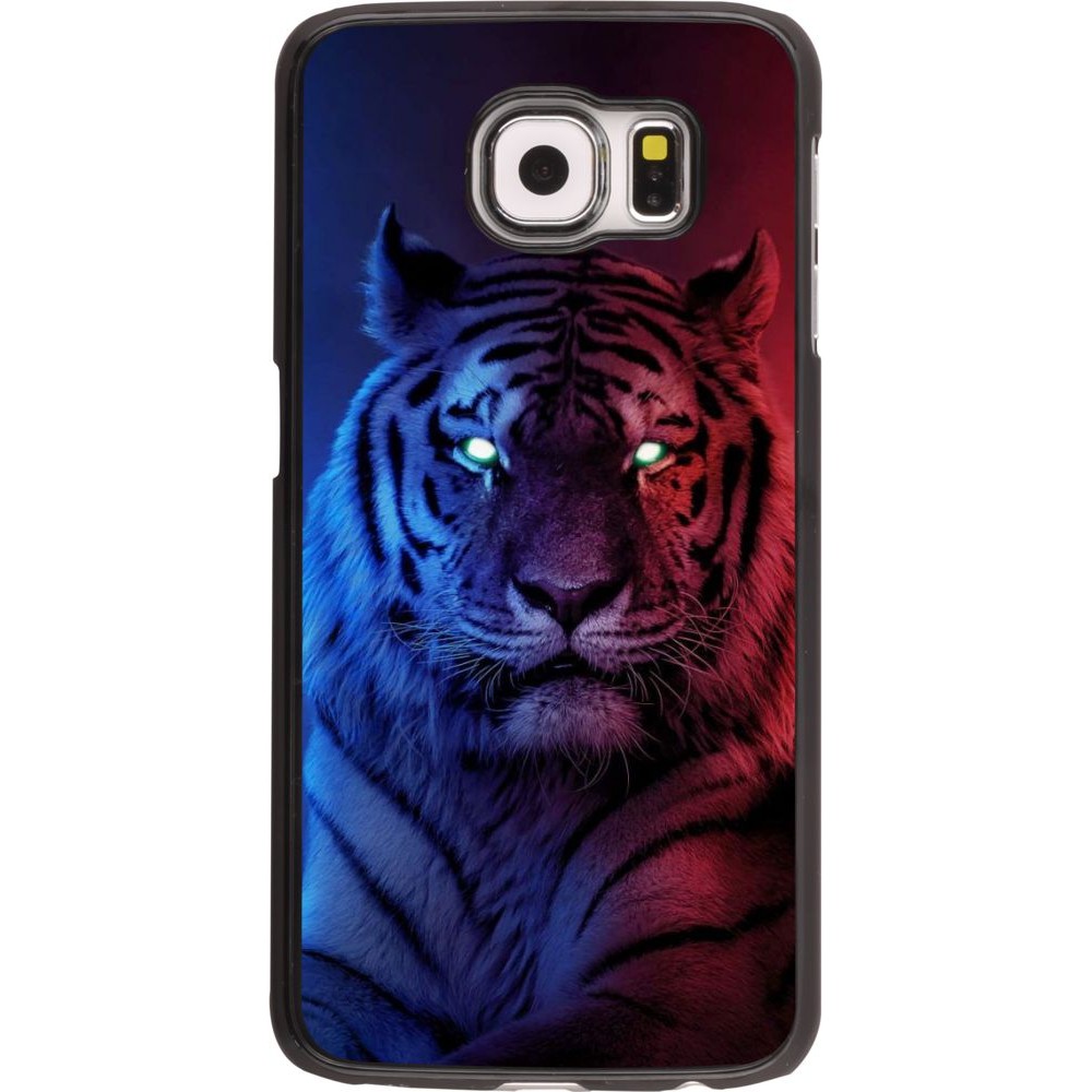Coque Samsung Galaxy S6 edge - Tiger Blue Red