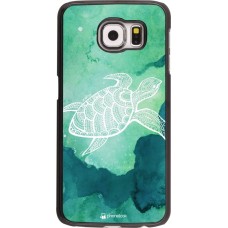 Coque Samsung Galaxy S6 edge - Turtle Aztec Watercolor