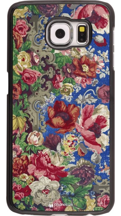 Coque Samsung Galaxy S6 edge - Vintage Art Flowers