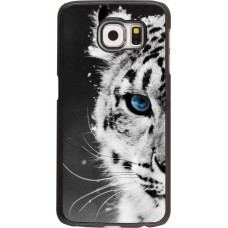 Hülle Samsung Galaxy S6 edge - White tiger blue eye