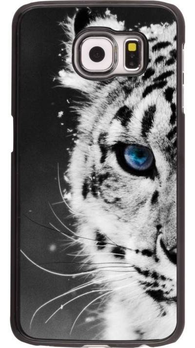 Coque Samsung Galaxy S6 edge - White tiger blue eye