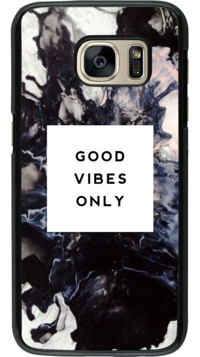 Hülle Samsung Galaxy S7 -  Marble Good Vibes Only
