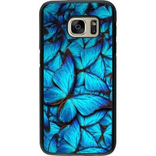 Hülle Samsung Galaxy S7 - Papillon - Bleu