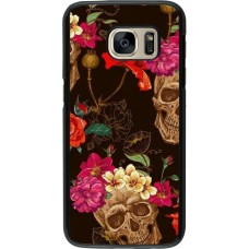 Coque Samsung Galaxy S7 - Skulls and flowers