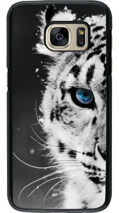 Hülle Samsung Galaxy S7 - White tiger blue eye